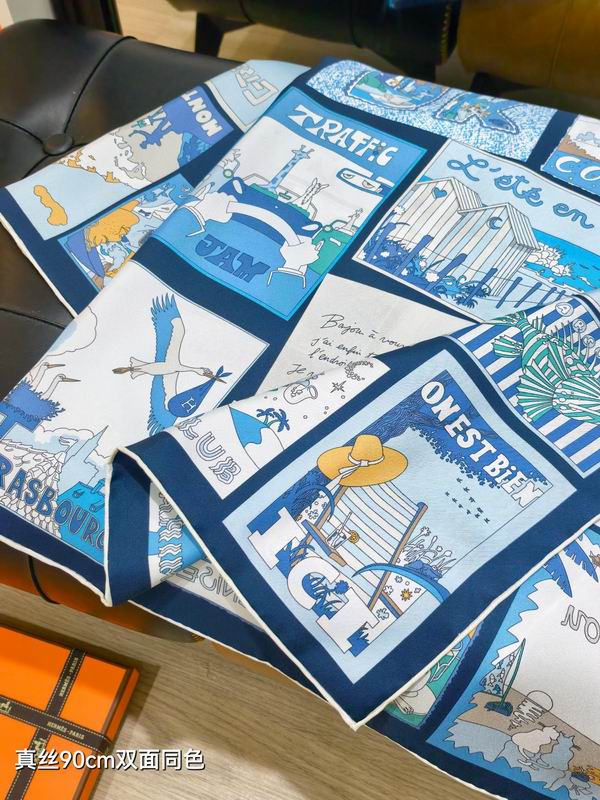 Hermes silk Scarf 90X90cm E27 (31)