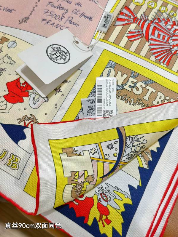 Hermes silk Scarf 90X90cm E27 (39)