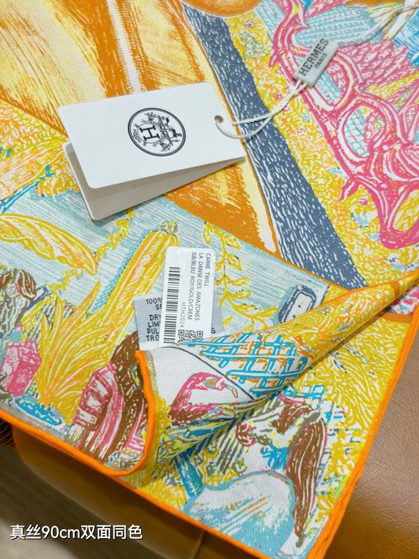 Hermes silk Scarf 90X90cm E30 (22)
