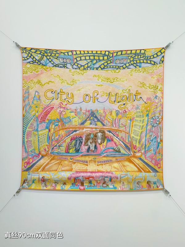 Hermes silk Scarf 90X90cm E30 (26)