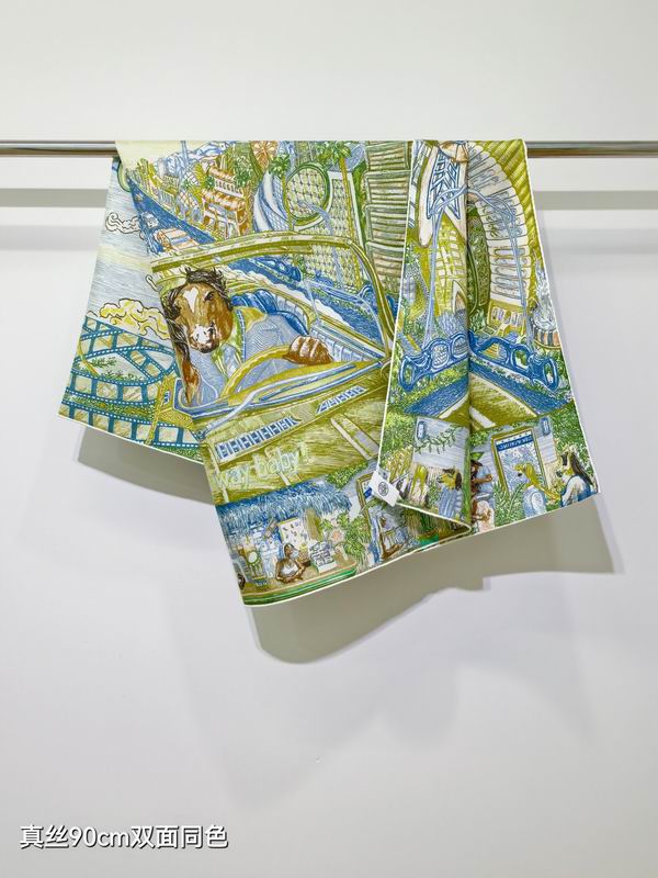 Hermes silk Scarf 90X90cm E30 (30)
