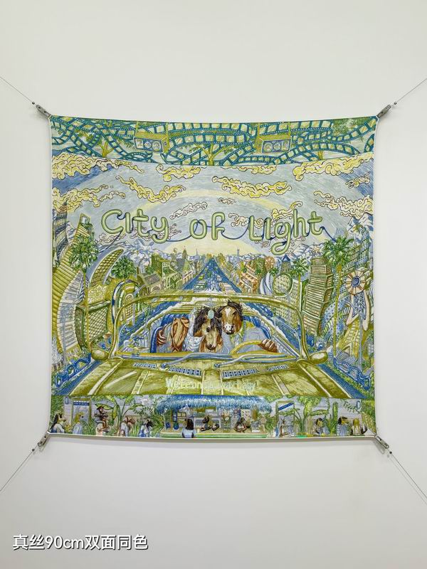 Hermes silk Scarf 90X90cm E30 (35)