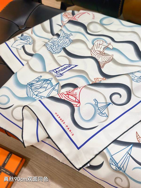 Hermes silk Scarf 90X90cm E34 (13)