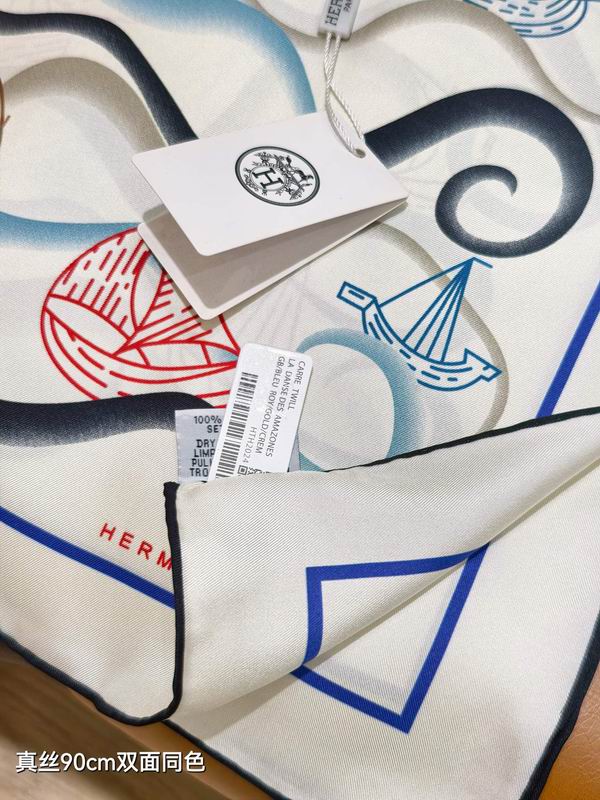 Hermes silk Scarf 90X90cm E34 (14)