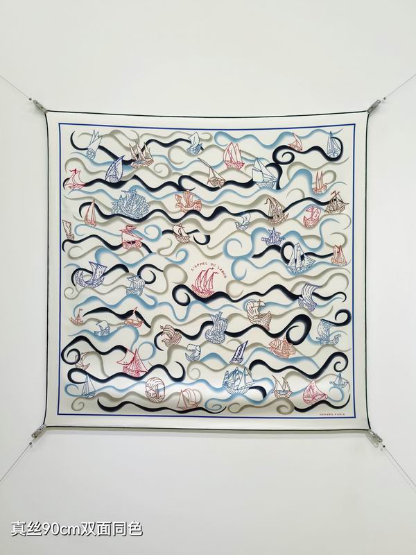 Hermes silk Scarf 90X90cm E34 (17)