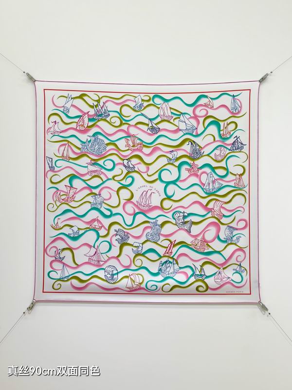 Hermes silk Scarf 90X90cm E34 (26)
