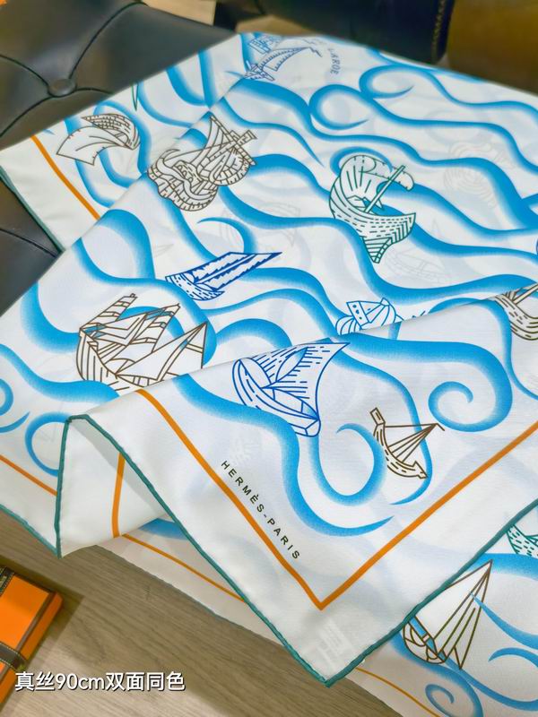 Hermes silk Scarf 90X90cm E34 (32)