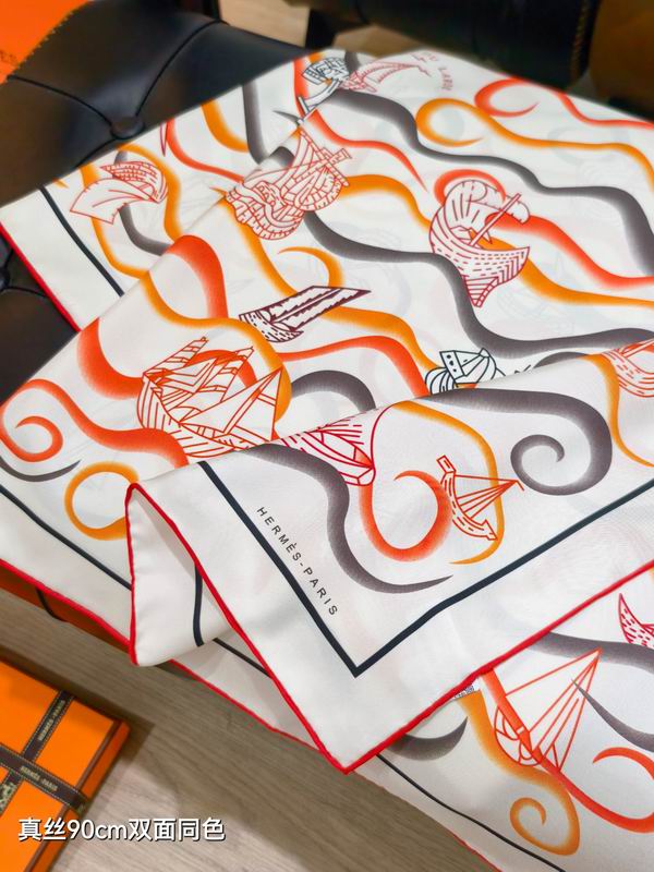 Hermes silk Scarf 90X90cm E34 (5)
