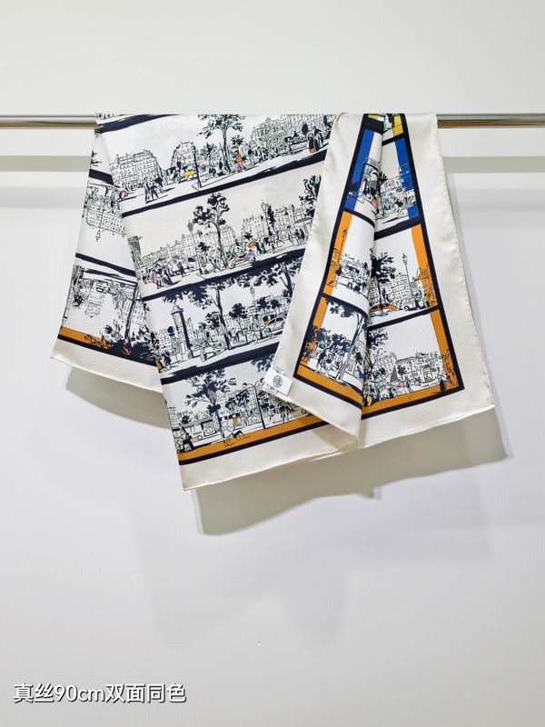 Hermes silk Scarf 90X90cm E35 (11)