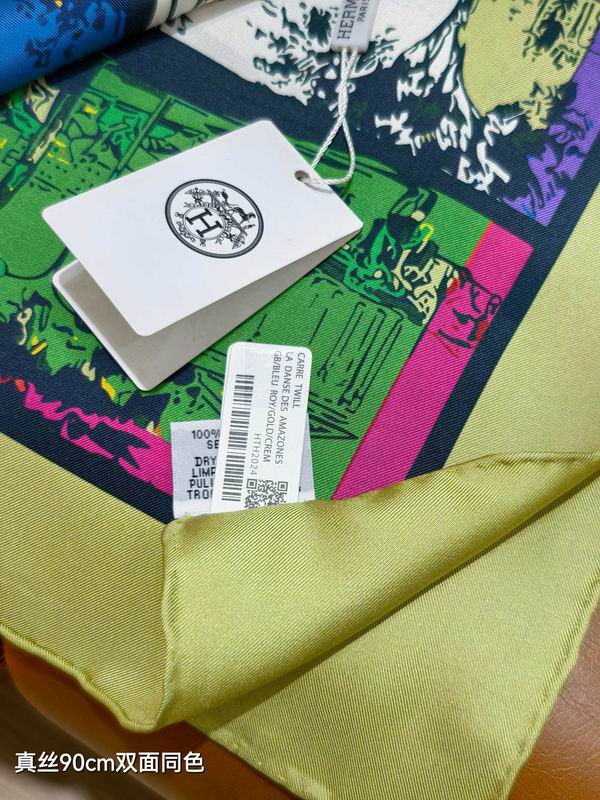 Hermes silk Scarf 90X90cm E35 (21)