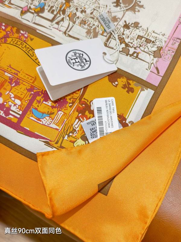Hermes silk Scarf 90X90cm E35 (3)