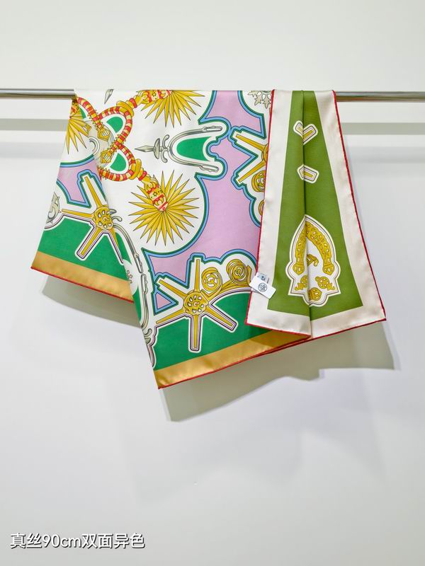 Hermes silk Scarf 90X90cm E37 (12)