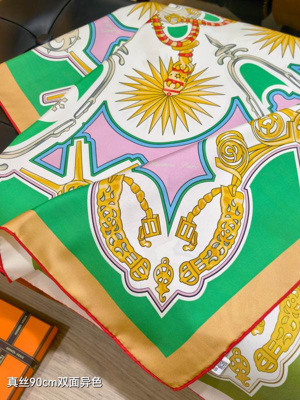Hermes silk Scarf 90X90cm E37 (14)