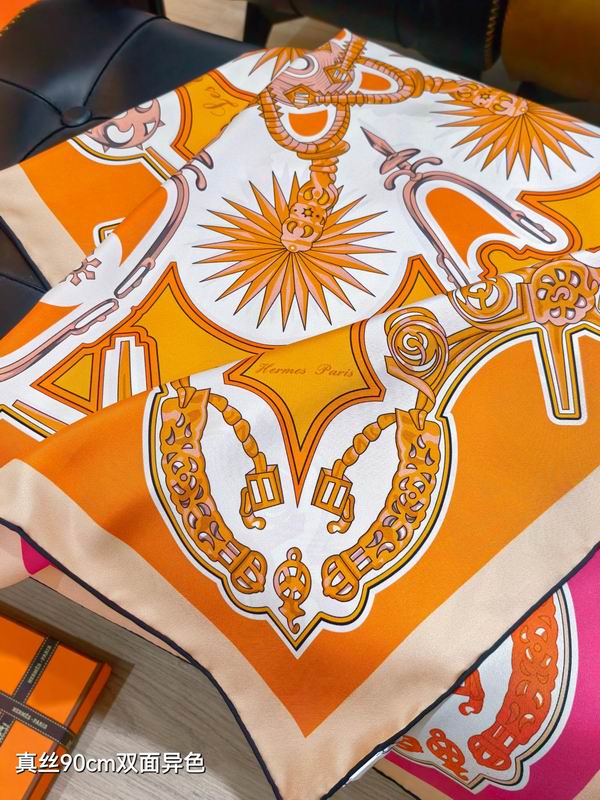 Hermes silk Scarf 90X90cm E37 (21)