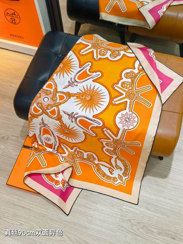 Hermes silk Scarf 90X90cm E37 (22)