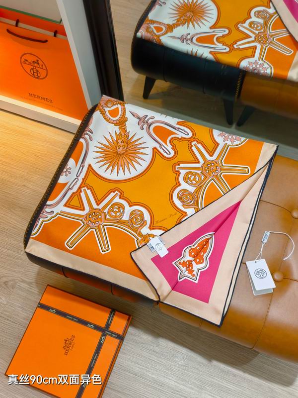 Hermes silk Scarf 90X90cm E37 (23)