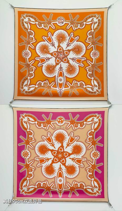 Hermes silk Scarf 90X90cm E37 (24)