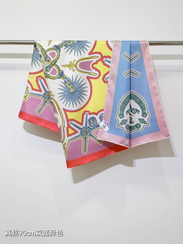 Hermes silk Scarf 90X90cm E37 (3)