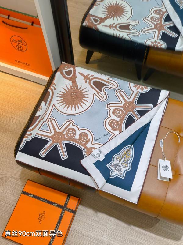 Hermes silk Scarf 90X90cm E37 (33)