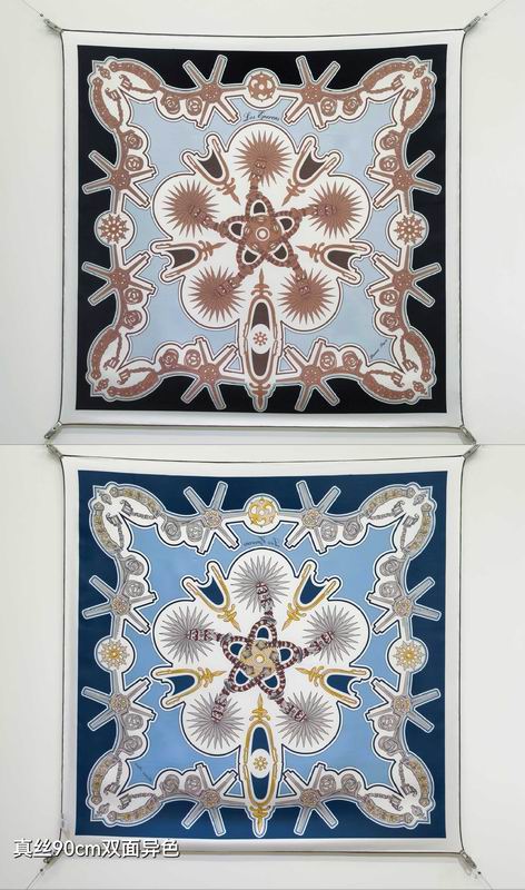 Hermes silk Scarf 90X90cm E37 (34)