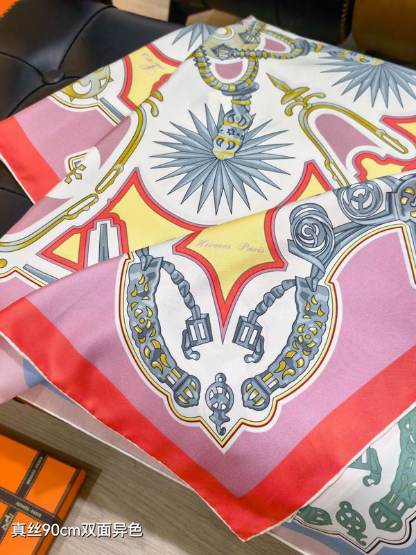 Hermes silk Scarf 90X90cm E37 (5)