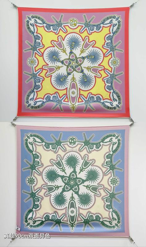 Hermes silk Scarf 90X90cm E37 (8)