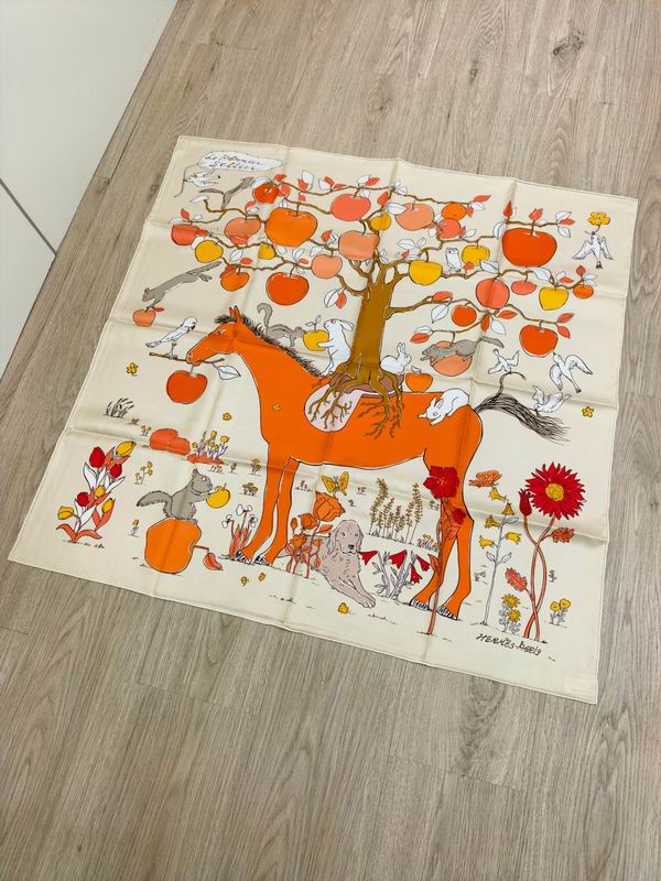 Hermes silk Scarf E (2)