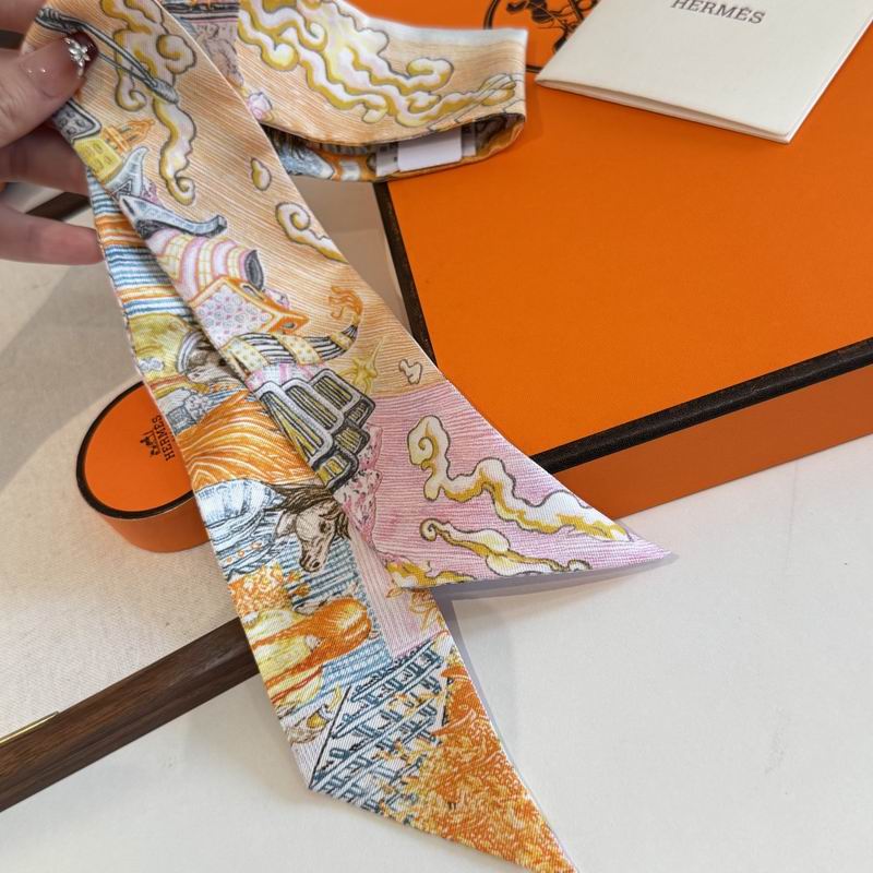 Hermes silk ribbon 5X86cm E 05 (47)