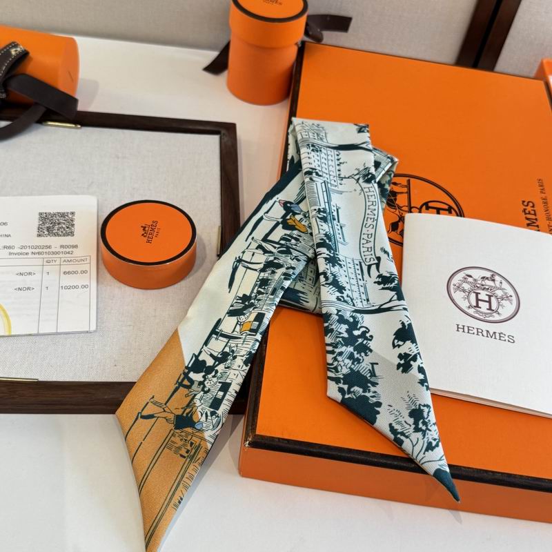 Hermes silk ribbon 5X86cm E06 (13)