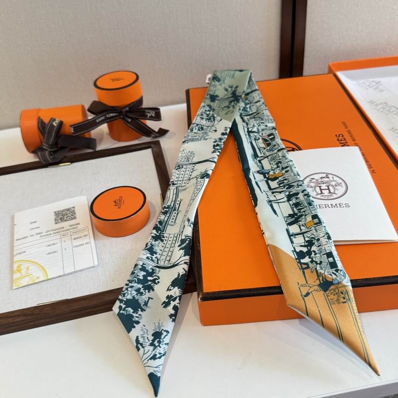 Hermes silk ribbon 5X86cm E06 (17)