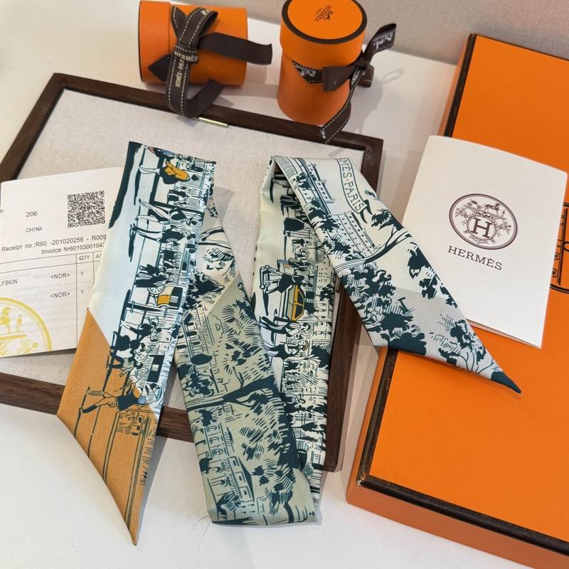 Hermes silk ribbon 5X86cm E06 (18)