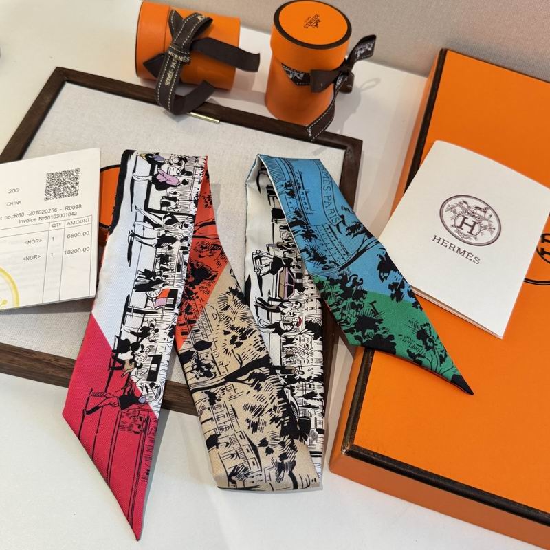 Hermes silk ribbon 5X86cm E06 (57)