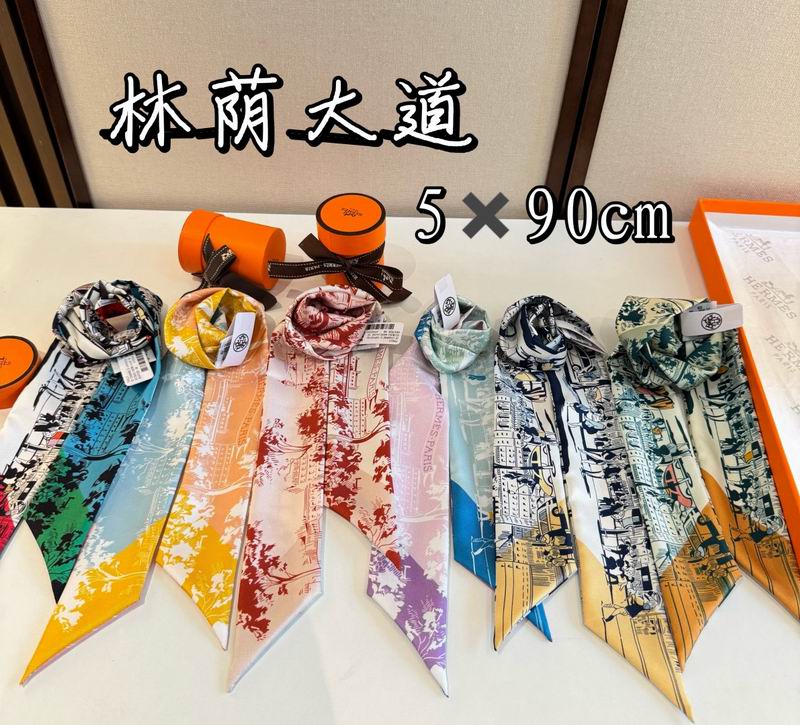 Hermes silk ribbon 5X86cm E06 (59)