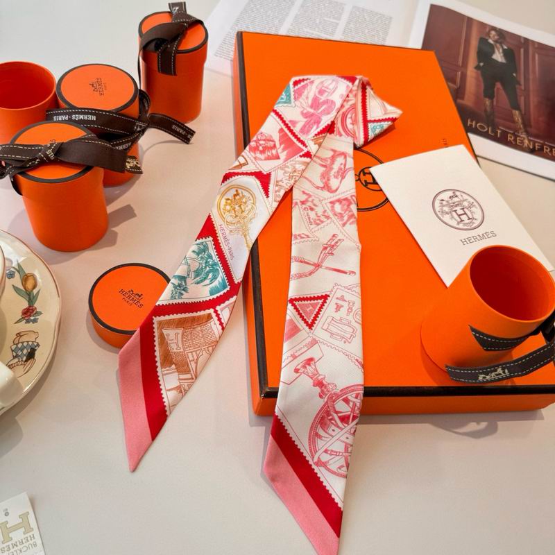 Hermes silk ribbon 5X86cm E10 (14)