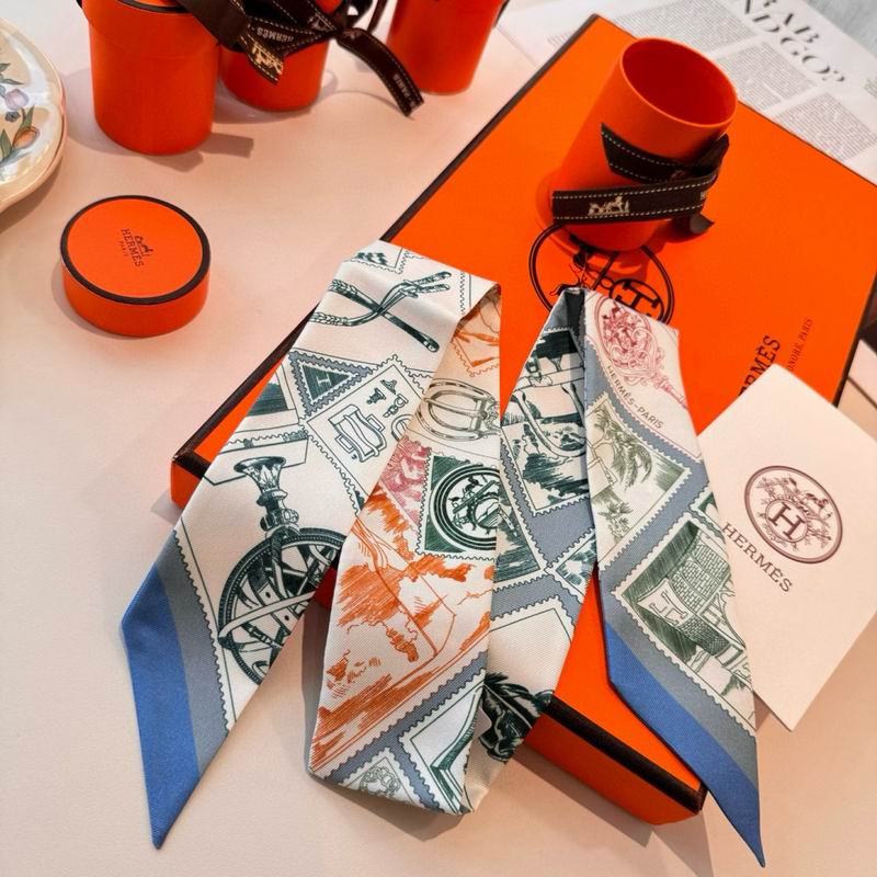 Hermes silk ribbon 5X86cm E10 (22)