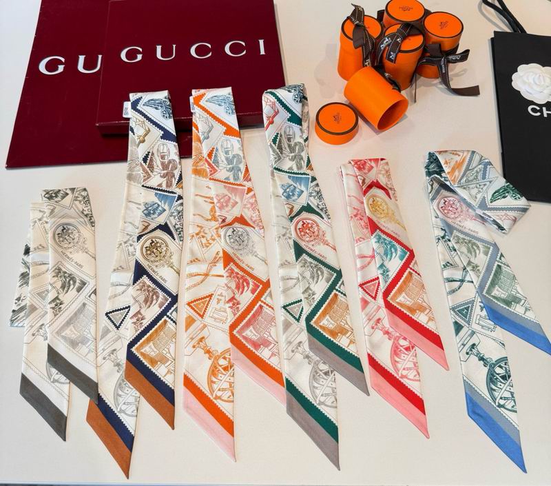 Hermes silk ribbon 5X86cm E10 (37)