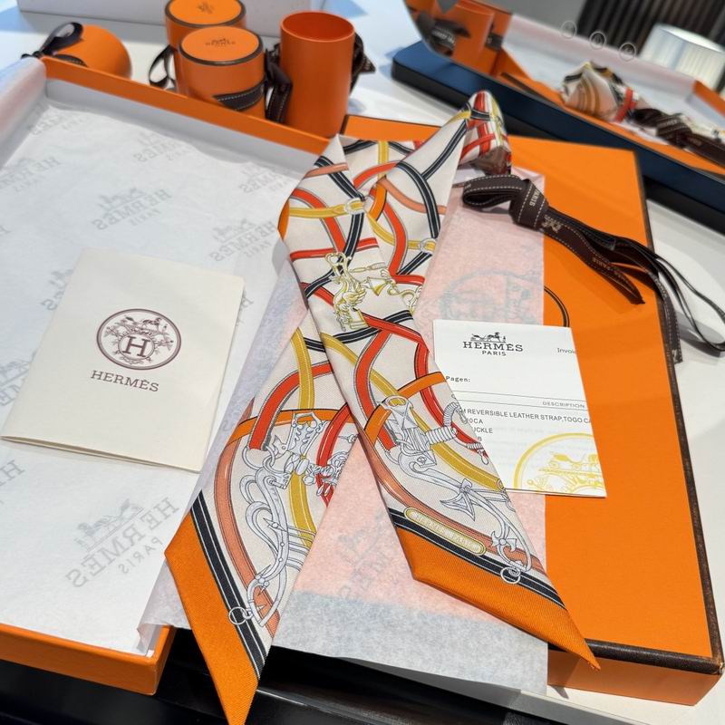 Hermes silk ribbon 86.5X5cm E16 (2)