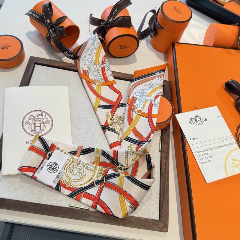 Hermes silk ribbon 86.5X5cm E16 (4)