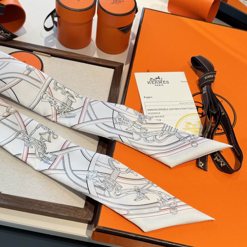 Hermes silk ribbon 86.5X5cm E16 (41)