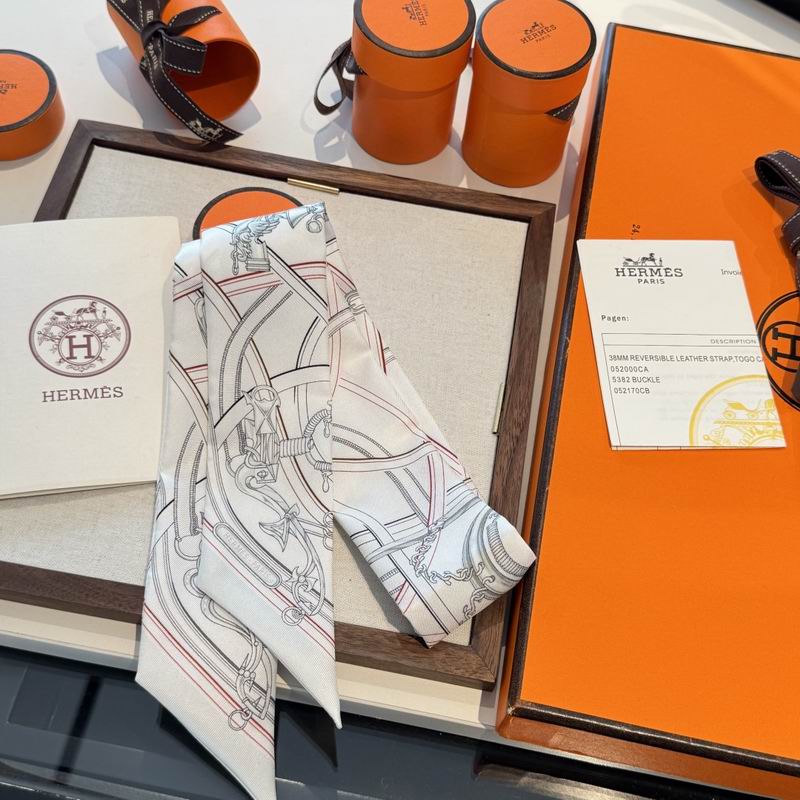 Hermes silk ribbon 86.5X5cm E16 (44)