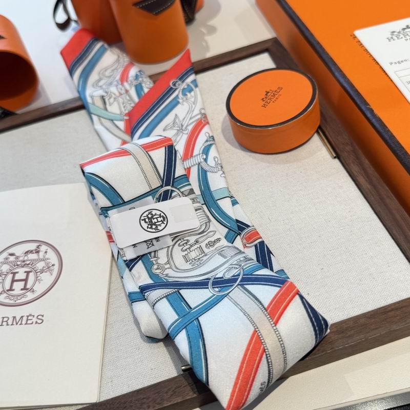 Hermes silk ribbon 86.5X5cm E16 (48)