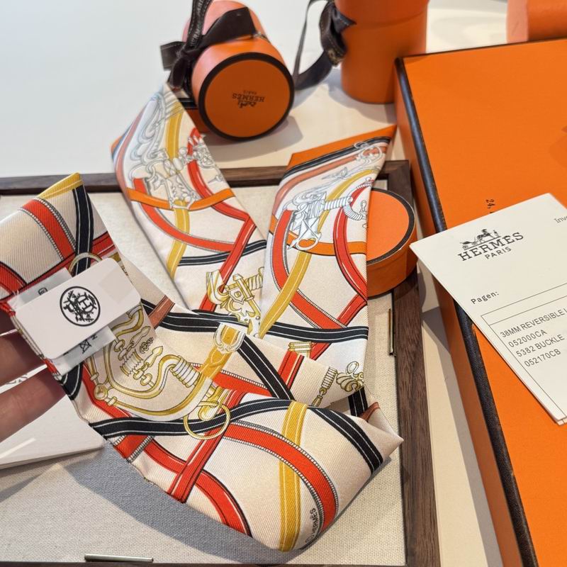 Hermes silk ribbon 86.5X5cm E16 (5)