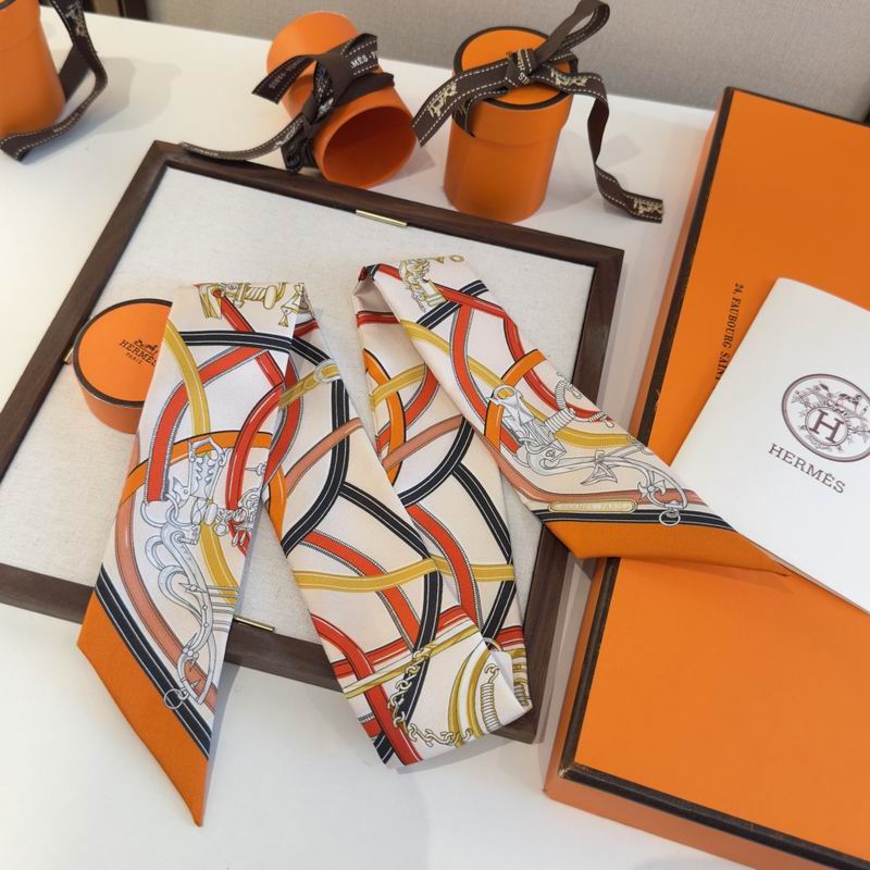 Hermes silk ribbon 86.5X5cm E16 (8)