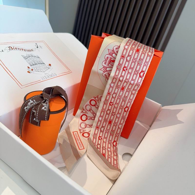 Hermes silk ribbon 86X5cm E15 (49)