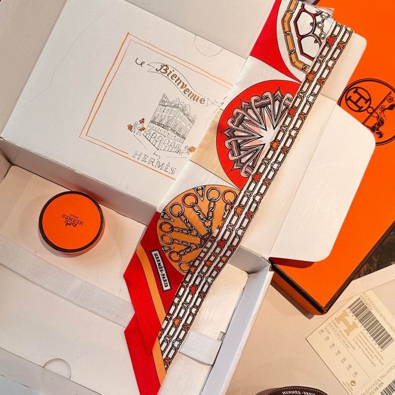 Hermes silk ribbon 86X5cm E15 (67)