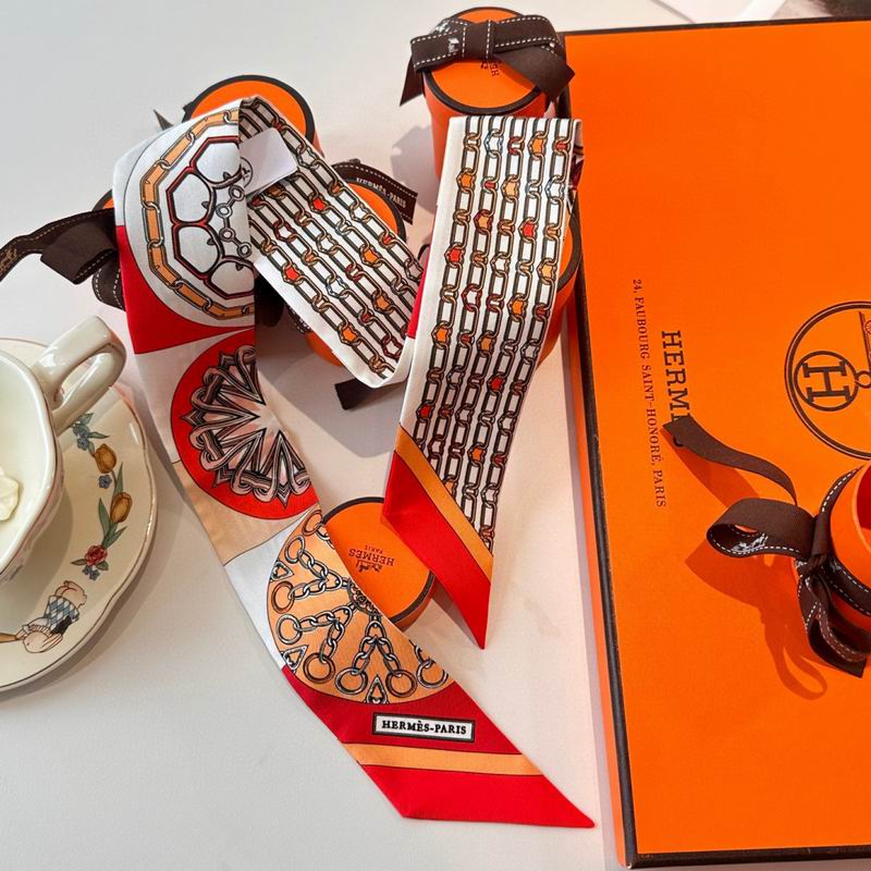 Hermes silk ribbon 86X5cm E15 (72)