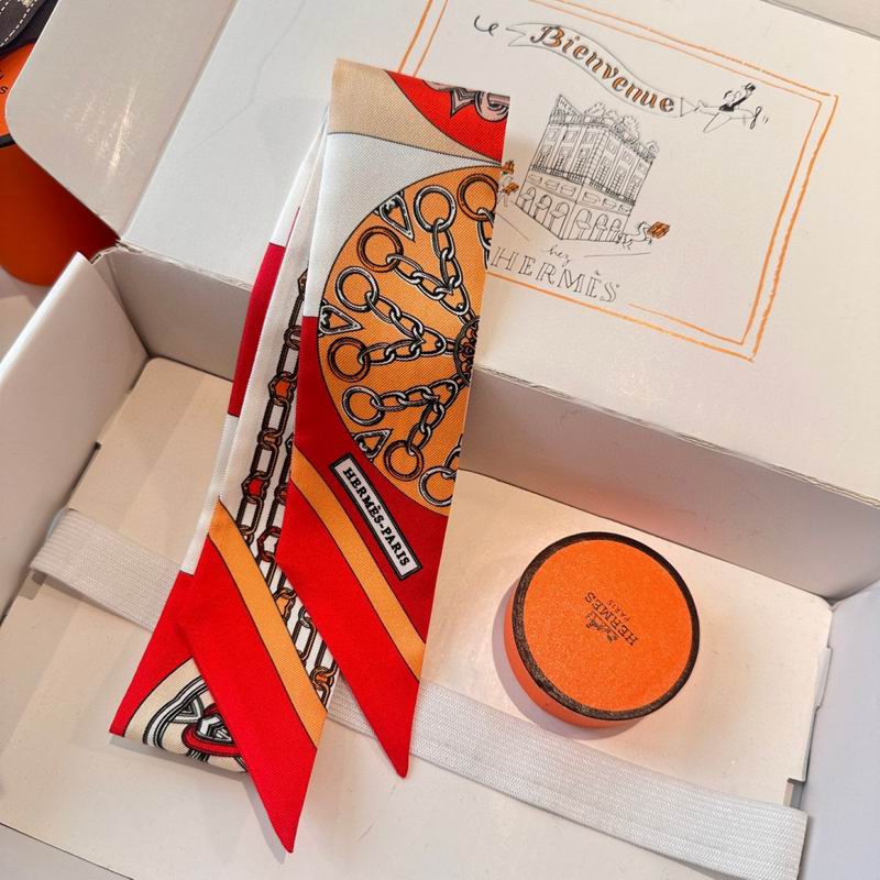Hermes silk ribbon 86X5cm E15 (77)