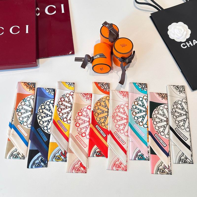 Hermes silk ribbon 86X5cm E15 (78)