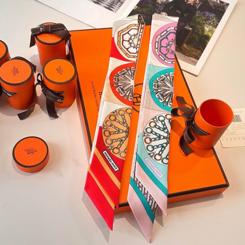 Hermes silk ribbon 86X5cm E15 (79)