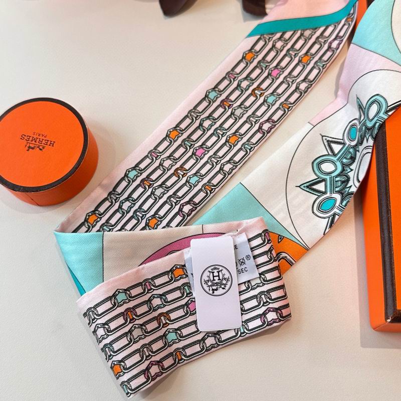 Hermes silk ribbon 86X5cm E15 (82)